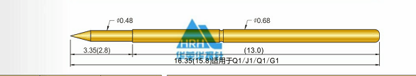 p50測(cè)試探針尺寸、50min測(cè)試探針尺寸、測(cè)試探針規(guī)格