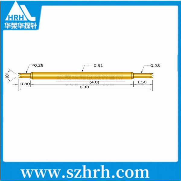 0.51-UU-6.3L ，華榮華雙頭測試探針廠家